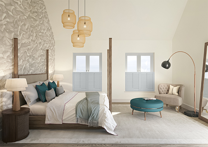 Kensington, Cloud Grey - Cafe Style Plantation Shutter - Image 9